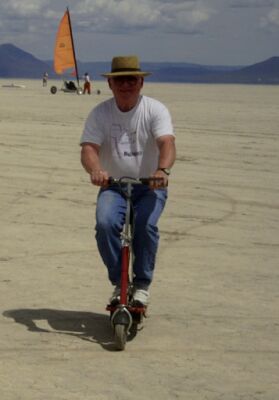 Dave on new toy